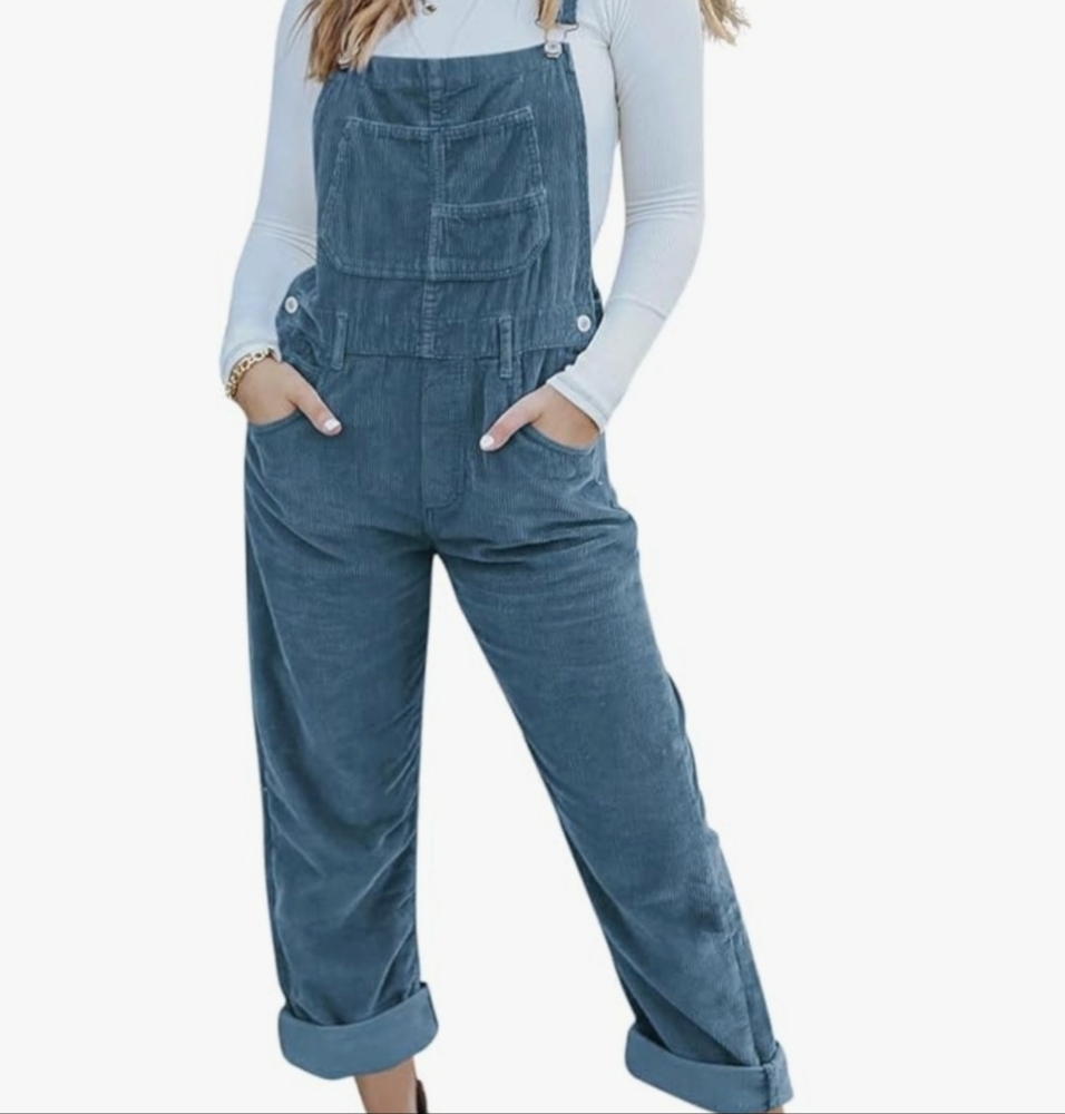 Blue Corduroy Overalls